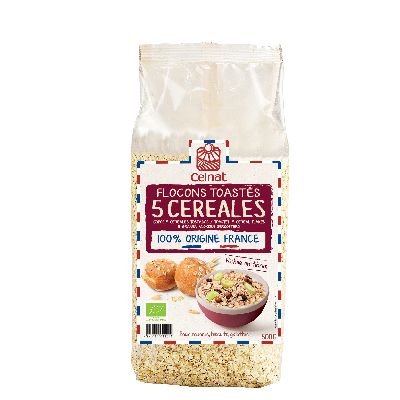 Flocons 5 Cereales Toastes 500g De France